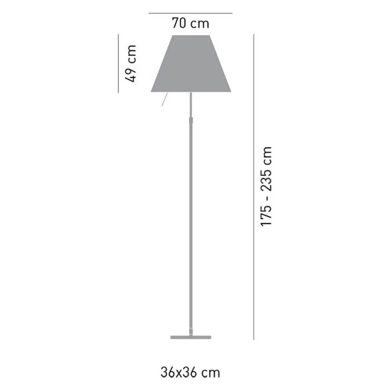 Luceplan Stehlampe Grande Costanza mit Sensor-Dimmer