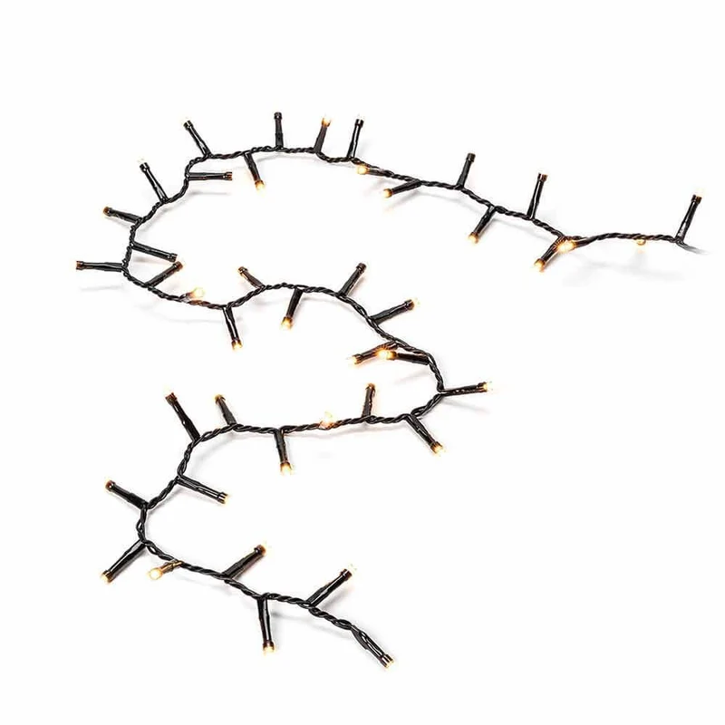 LED Büschellichterkette Cluster Schwarz