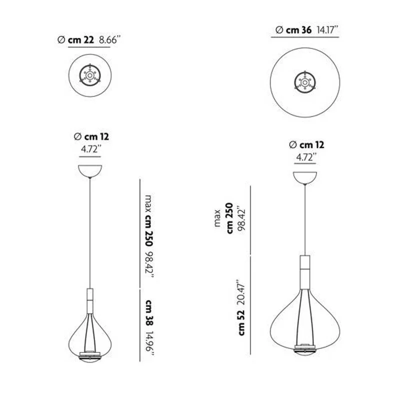 Lodes Sky-Fall Round LED Pendellampe
