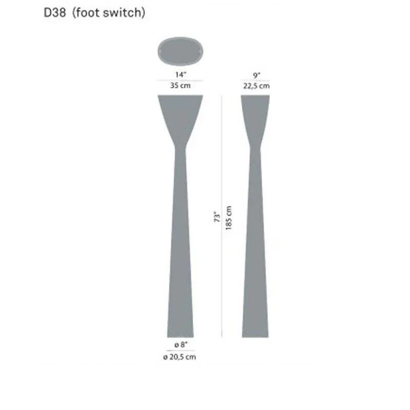 Luceplan LED Stehleuchte Carrara 185cm
