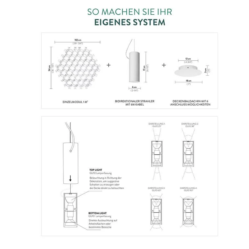 Slamp Nuvem Canopy Baldachin für 6 Anschlüsse Weiß