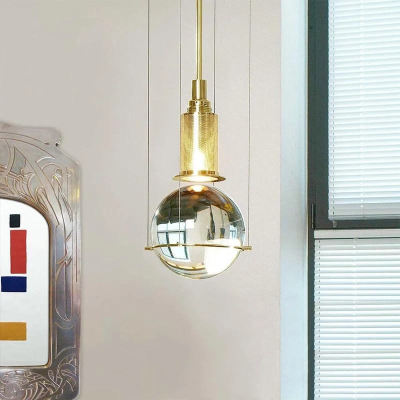 Tecnolumen LED-Hängeleuchte Le tre streghe Muranoglas Gold