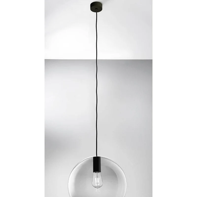 Loon Pendelleuchte E27 Fassung Schwarz (ohne Schirm)