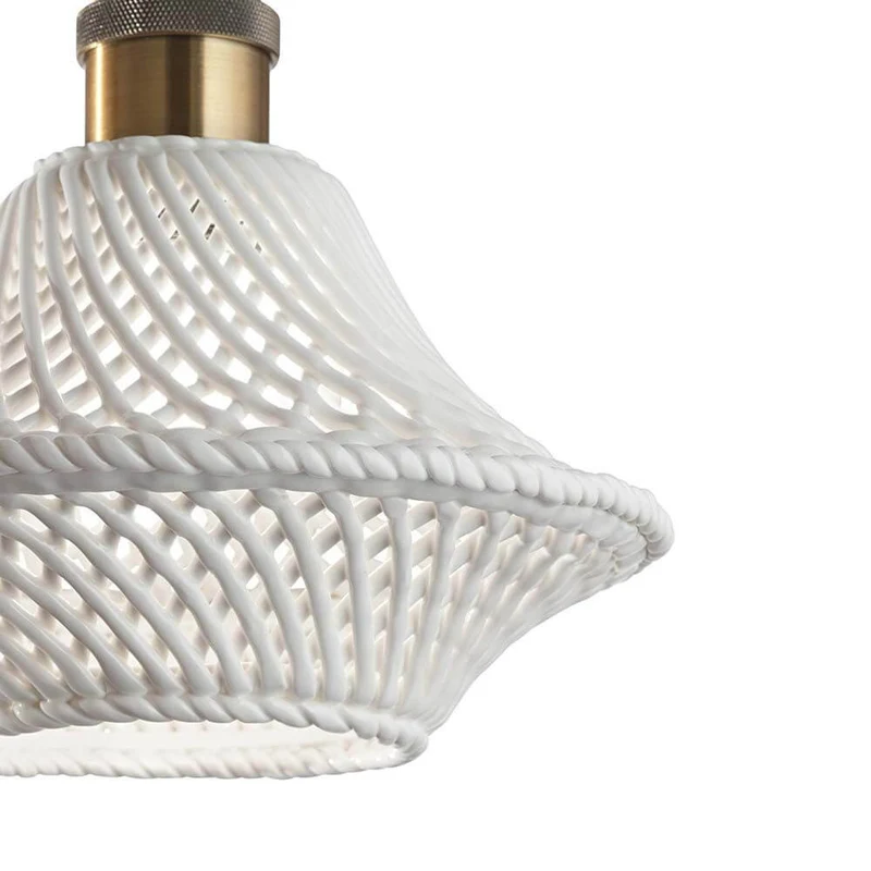Hängelampe Luga Ø 23cm Weiß