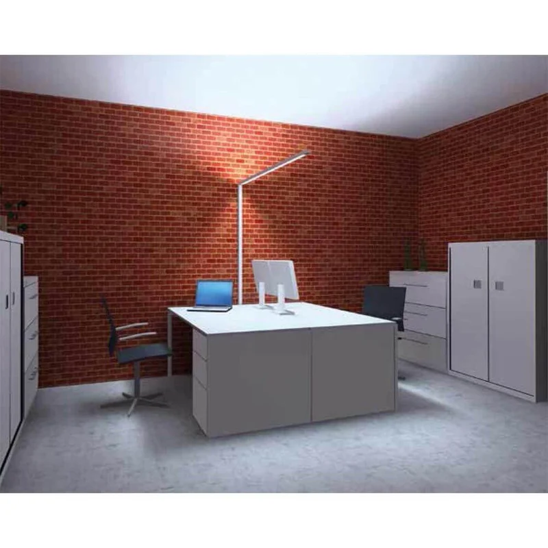 Lens Single Büro Stehleuchte 6100lm up & down Weiß dimmer