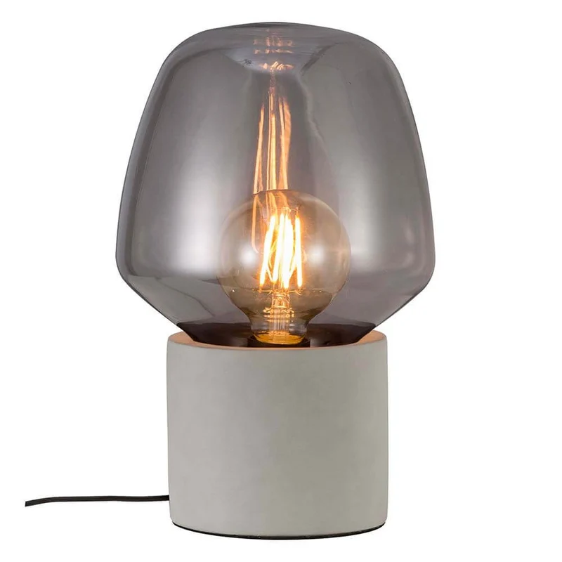 Tischlampe Christina Hellgrau, Rauchfarben