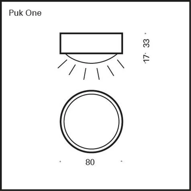 LED Decken & Wandlampe Puk One