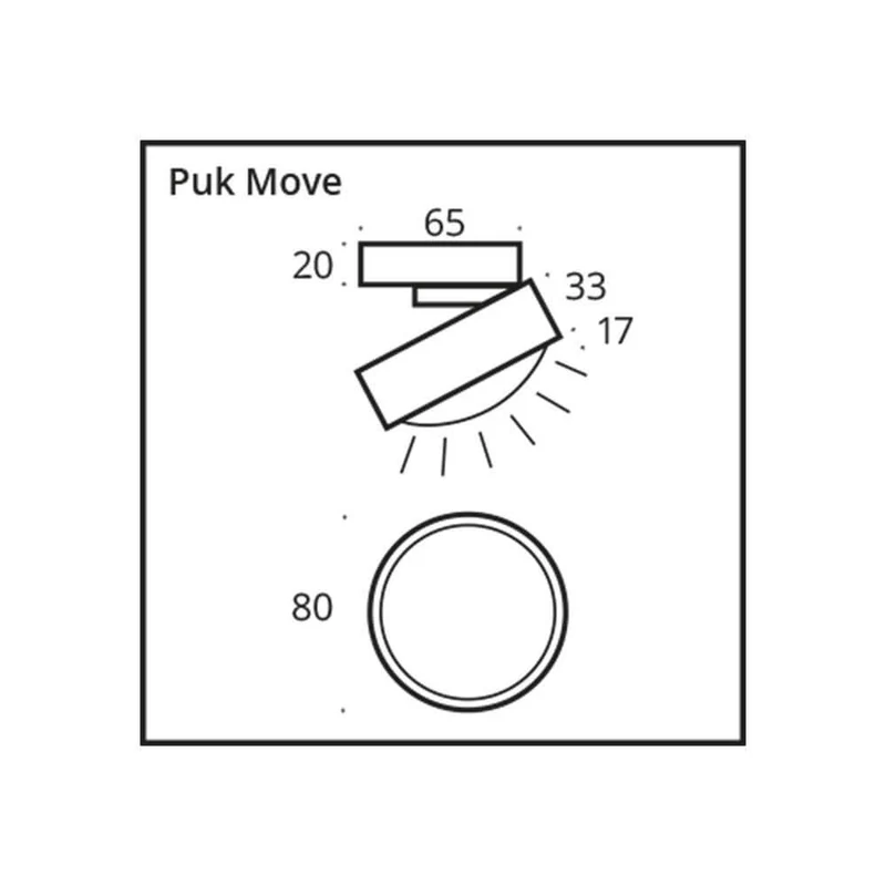 LED Deckenlampe Puk Move dreh- & schwenkbar