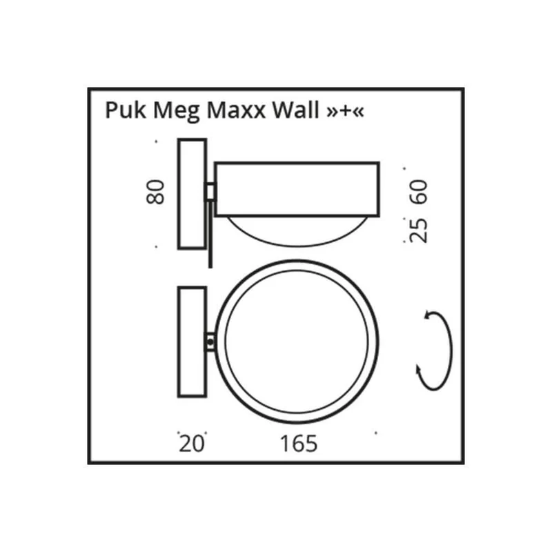 LED Wandlampe Puk Meg Maxx Wall+
