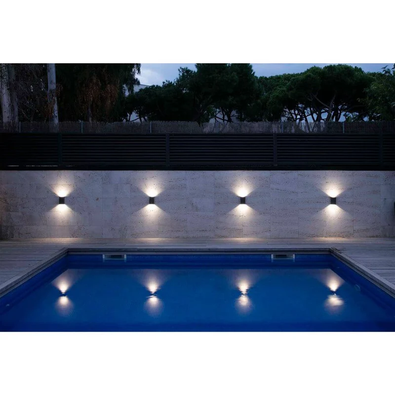 LED Außenwandleuchte LING 6W 4000K IP54 Dunkelgrau