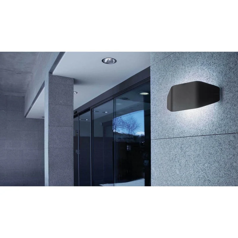 Außenwandlampe FUTURE IP44 Dunkelgrau Küstenlampe Salzwasser
