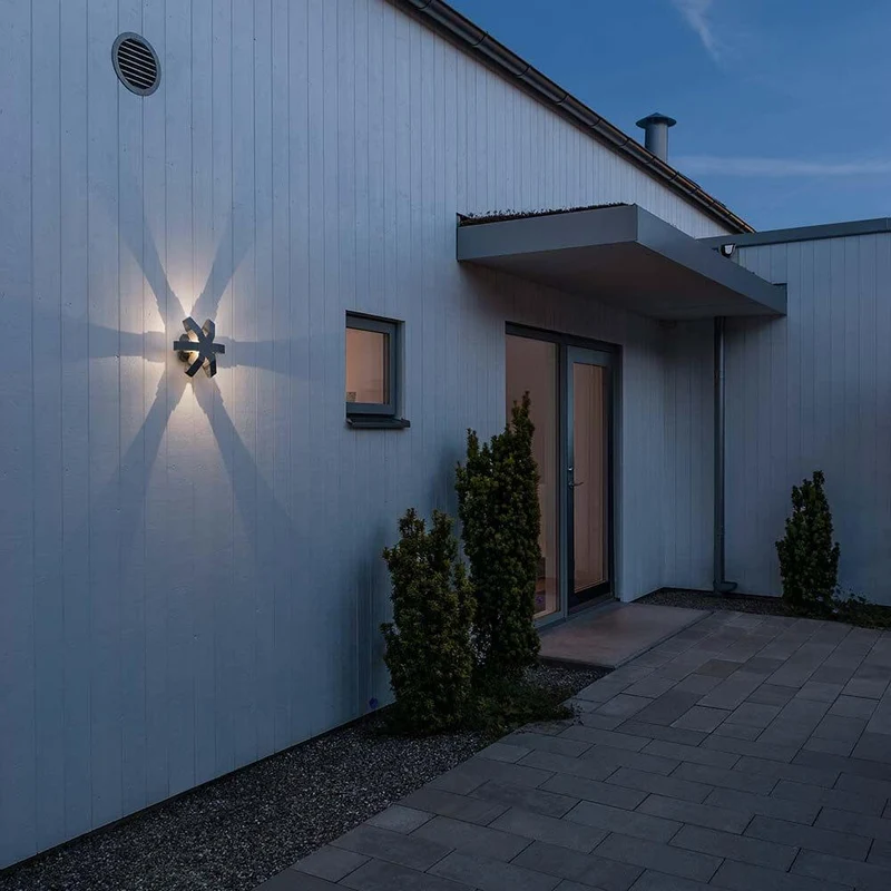 Pescara LED Außen-Wandleuchte Anthrazit, klares Acrylglas