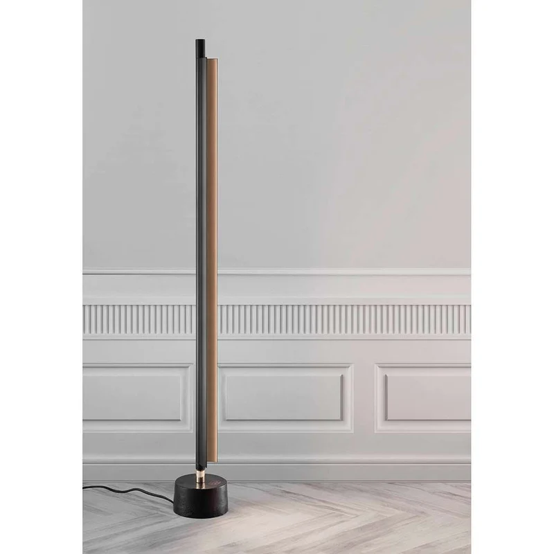 LED Stehlampe SpaceB Schwarz, Opal Weiß