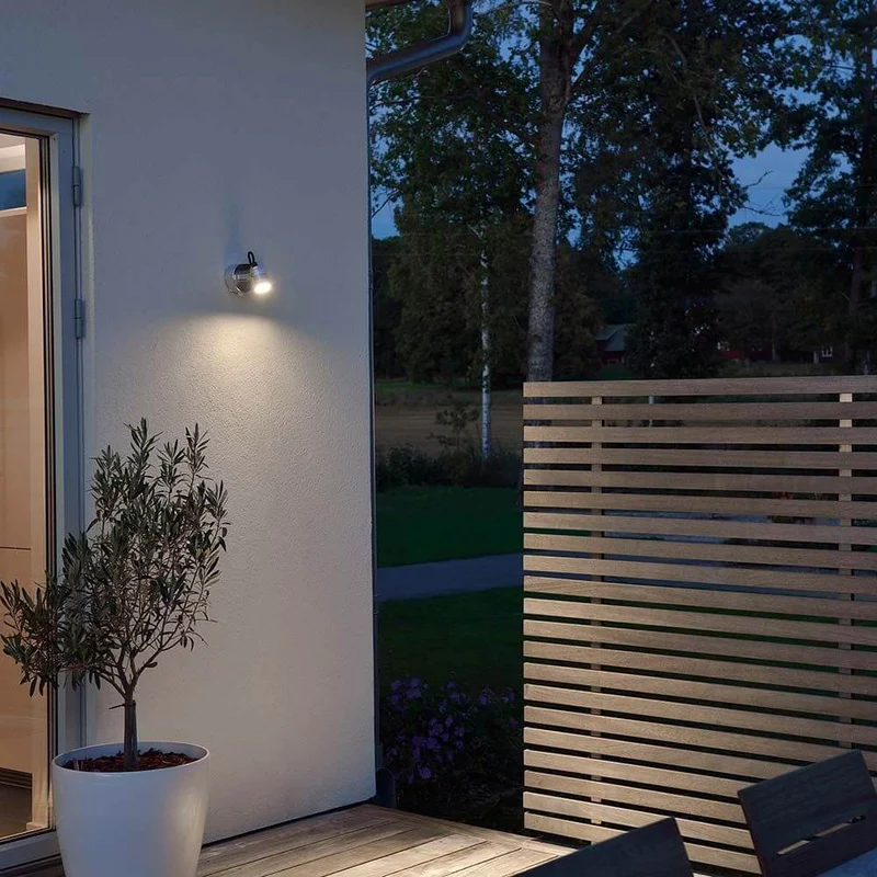 Monza LED Außen-Wandspot mit Bewegungsmelder Alu