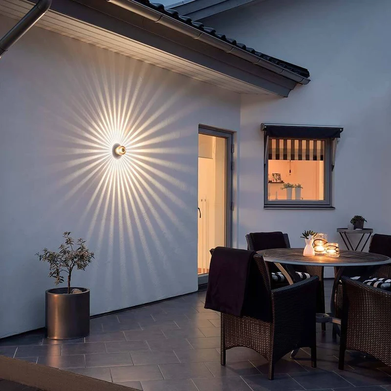 Monza LED Effekt Außen-Wandleuchte Bronzefarben