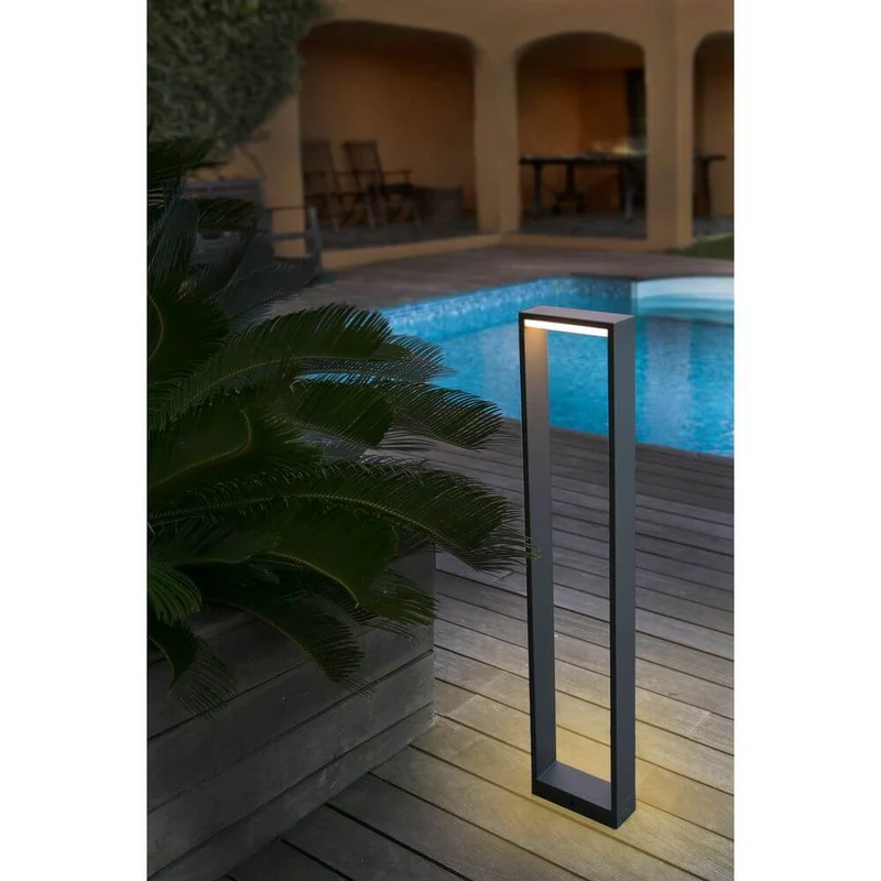 LED Wegeleuchte ALP6W 3000K 80cm IP54 Dunkelgrau