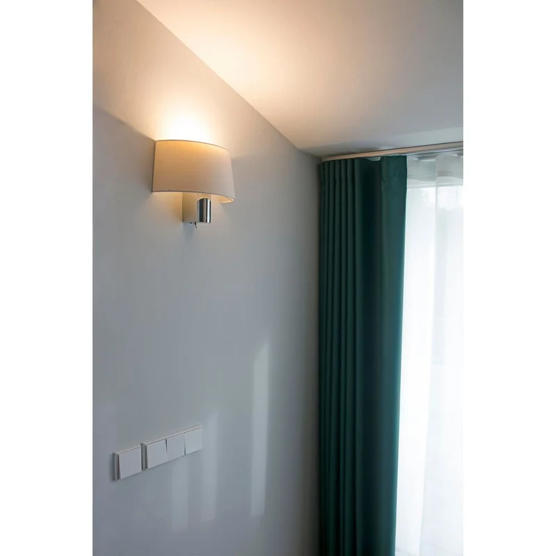 Wandleuchte HOTEL Chrom, Weiß