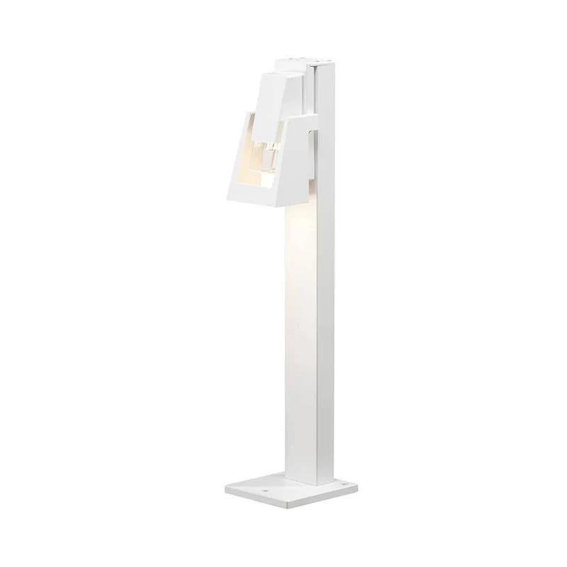 Potenza Wegeleuchte Weiß, klares Acrylglas