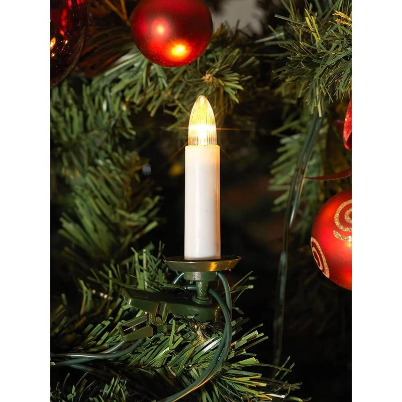 LED Baumkette Topbirnen One String 16 Warmweiße Dioden