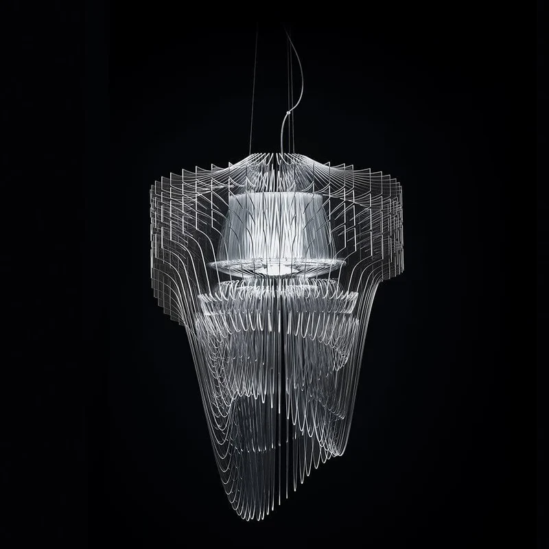 Slamp LED Pendelleuchte Aria Medium 3500lm 2700K Transparent