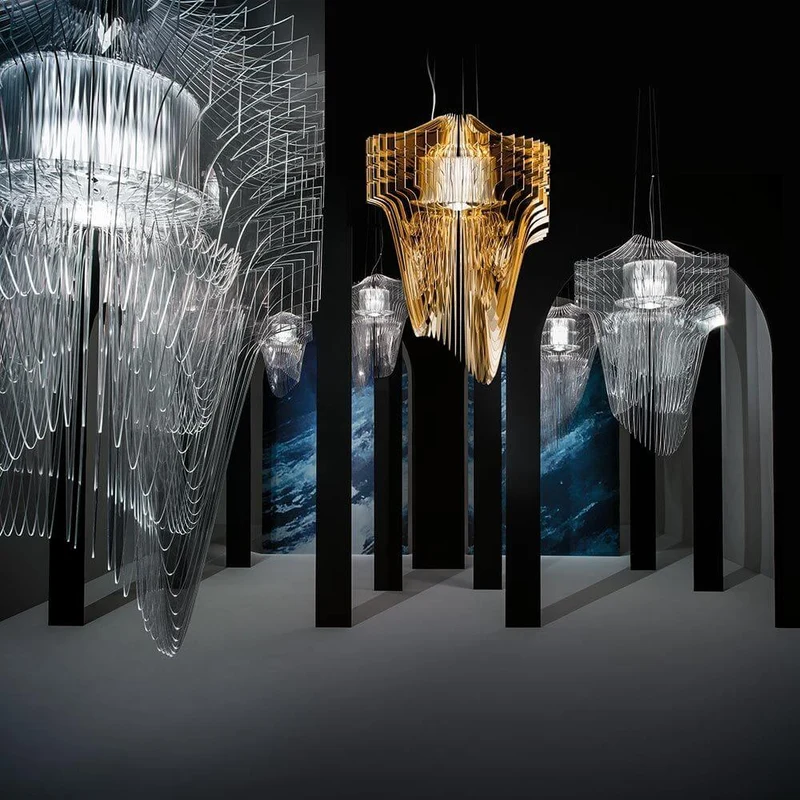 Slamp LED Pendelleuchte Aria Medium 3500lm 2700K Transparent
