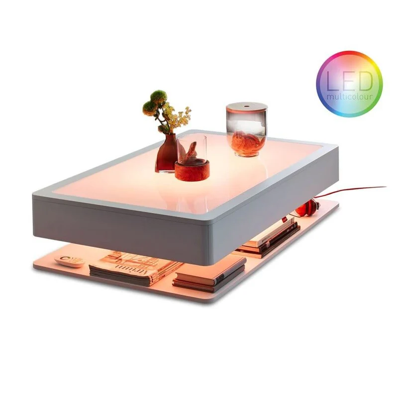 Moree Ora Home LED Couchtisch Pro Weiß