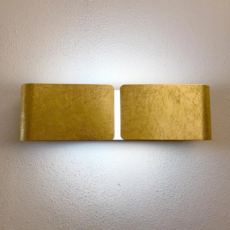 Clip Wandleuchte Up&Down 44cm Blattgold