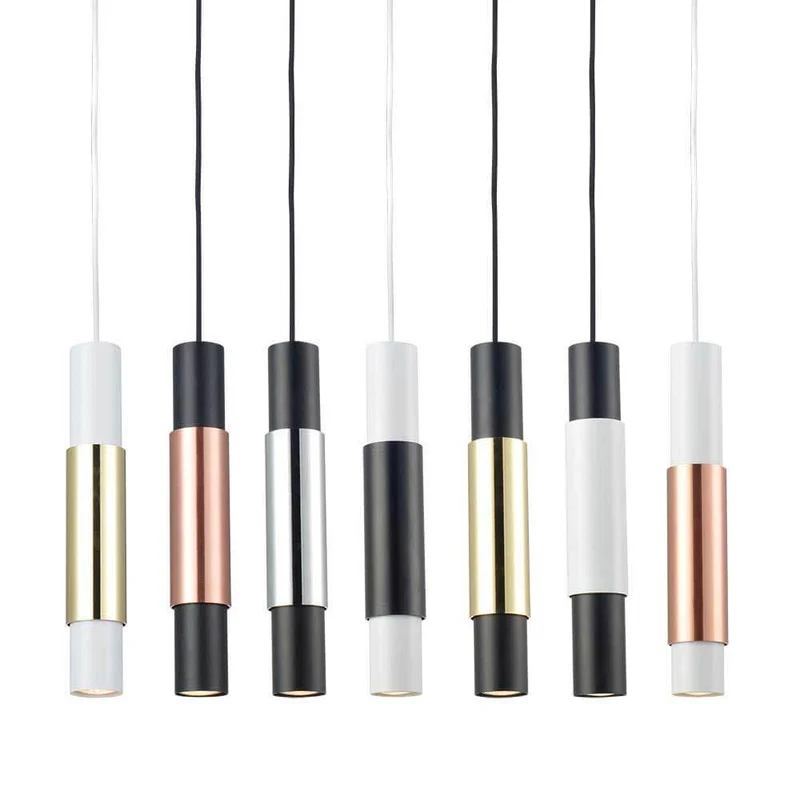 Look Pendelleuchte Zylinder Ø 6cm echtes Blattgold