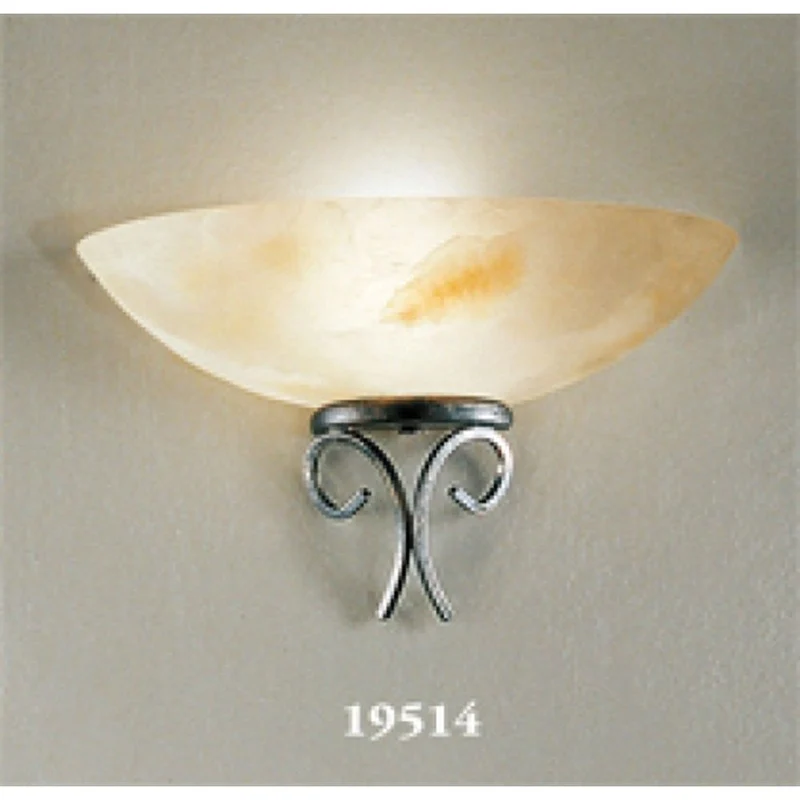Diana Wandleuchte Halbschale Schwarz-Gold-Silber 18cm
