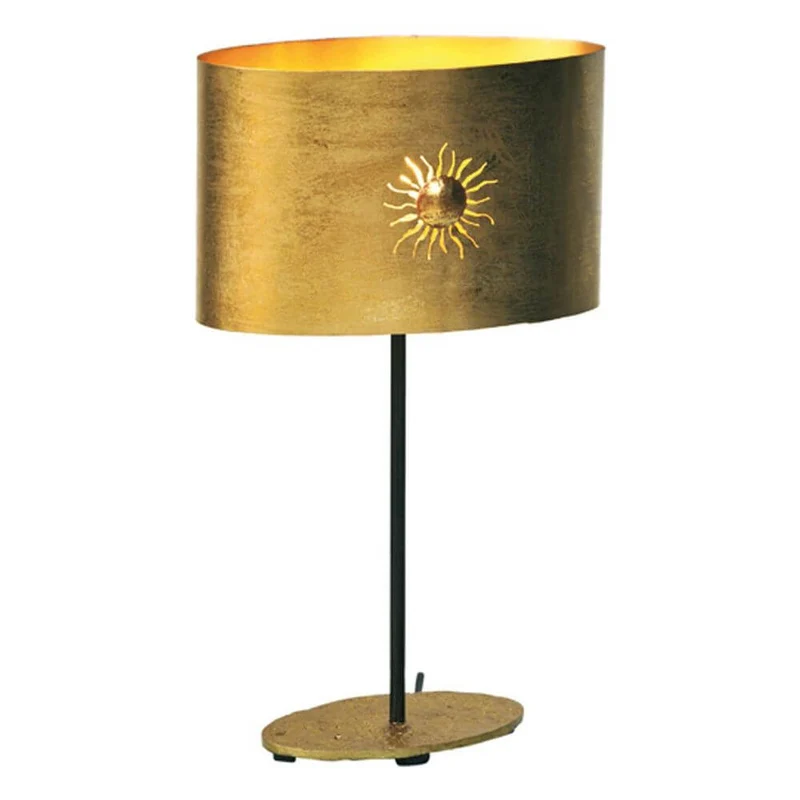 Tischleuchte Sun Oval Eisen Gold-Braun-Schwarz