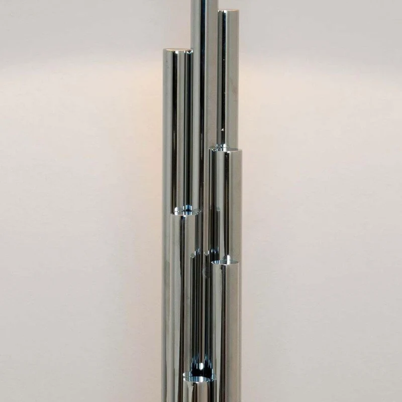 Stehleuchte Trimestre Metall verchromt Silber