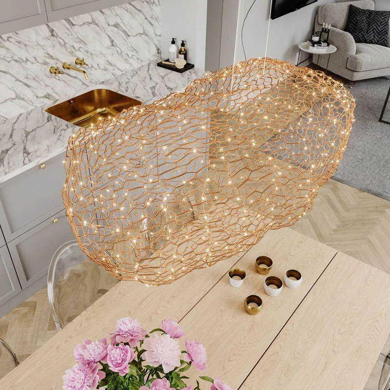 LED-Hängeleuchte Hayden XL 115cm Goldfarben