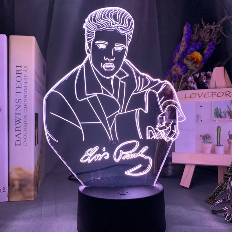 Queen Freddie Mercury oder Elvis Presley Nachtlicht Lampe