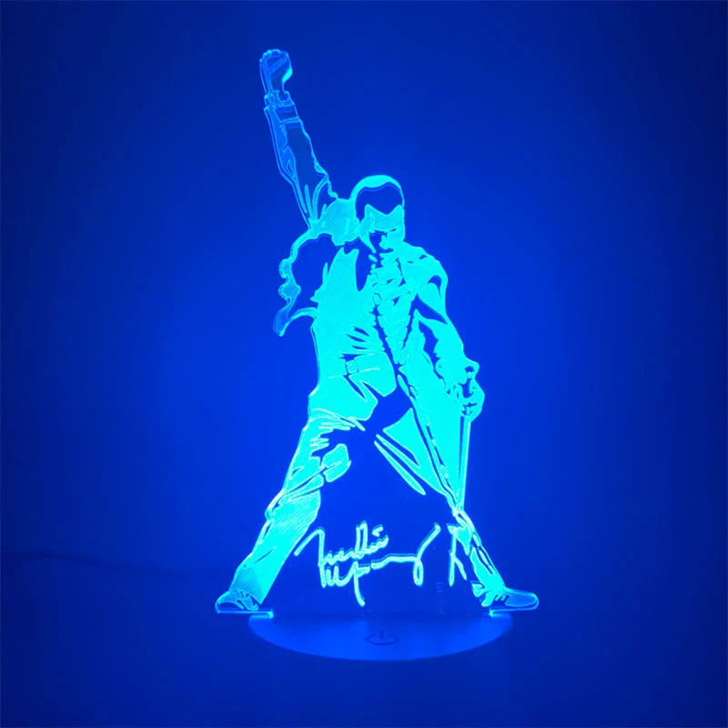 Queen Freddie Mercury oder Elvis Presley Nachtlicht Lampe