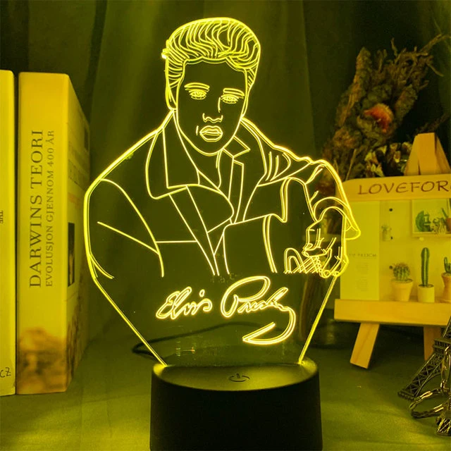 Queen Freddie Mercury oder Elvis Presley Nachtlicht Lampe