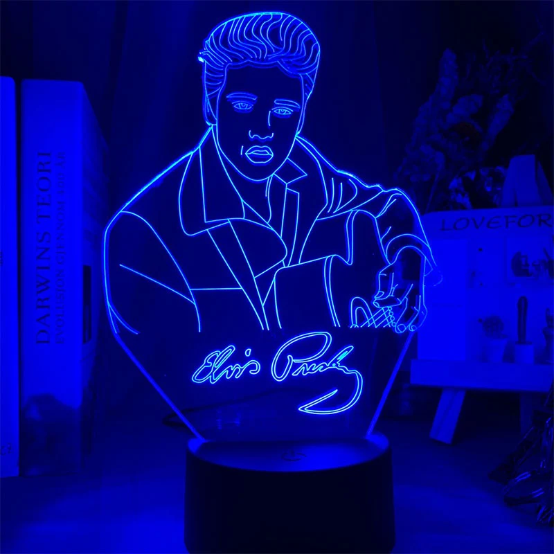 Queen Freddie Mercury oder Elvis Presley Nachtlicht Lampe