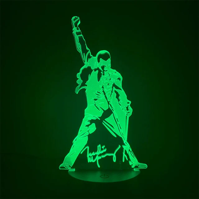 Queen Freddie Mercury oder Elvis Presley Nachtlicht Lampe