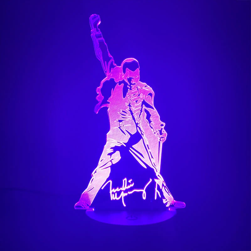 Queen Freddie Mercury oder Elvis Presley Nachtlicht Lampe