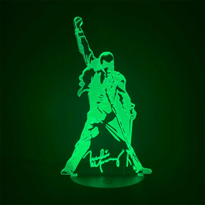 Queen Freddie Mercury oder Elvis Presley Nachtlicht Lampe