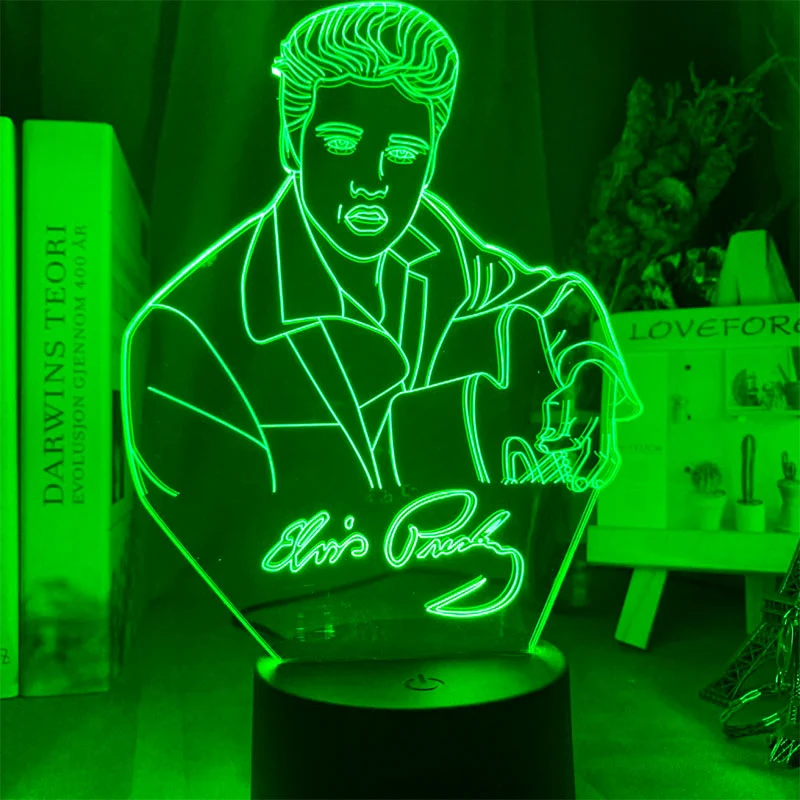 Queen Freddie Mercury oder Elvis Presley Nachtlicht Lampe