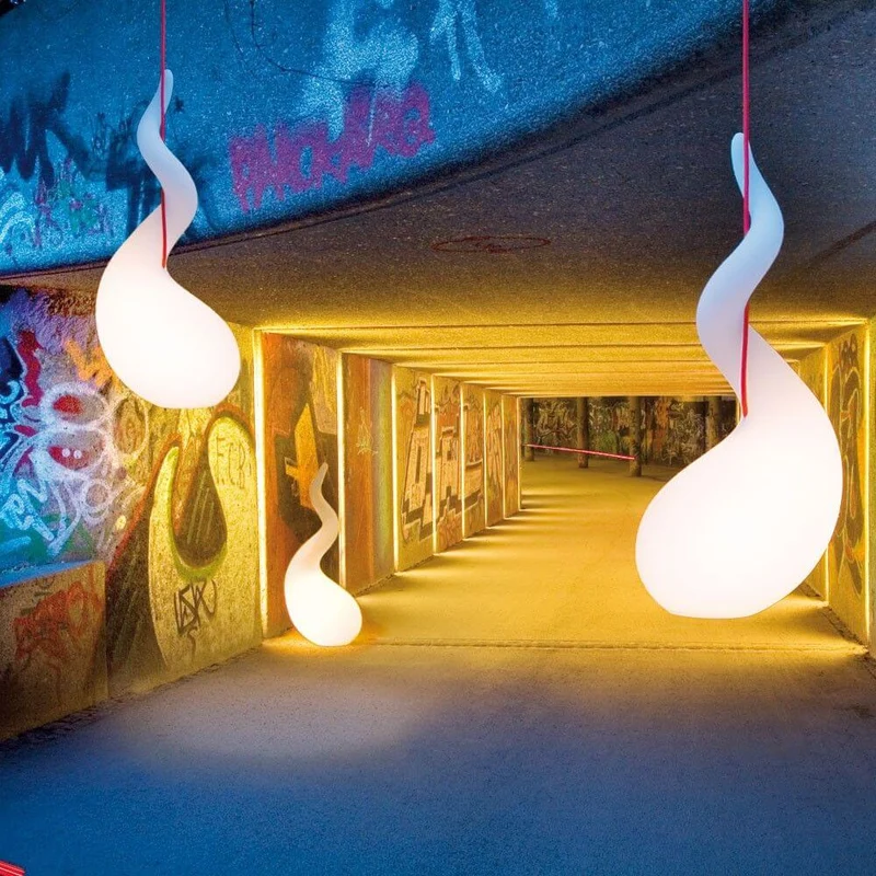 Alien XL Outdoor Stehlampe 111cm IP44 Liquid-Light Weiß