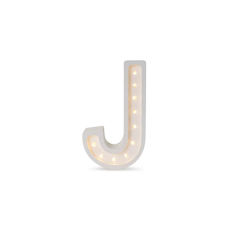 Little Lights Mini Letter J Night Light | White
