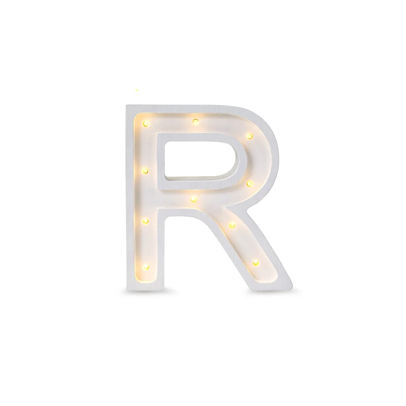 Little Lights Mini Letter R Night Light | White