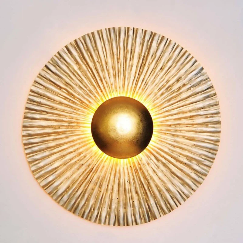 Wandleuchte Bronzo Eisen Silber-Gold