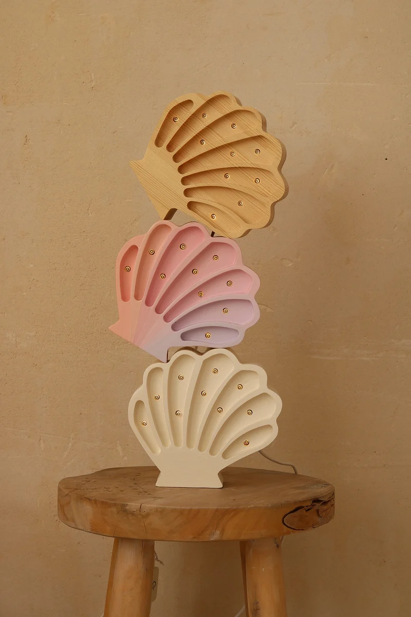 Little Lights Seashell Night Light | Pearl White