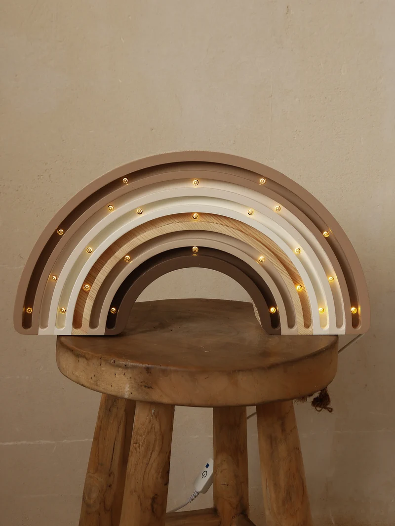 Little Lights Rainbow Night Light | Cappuccino