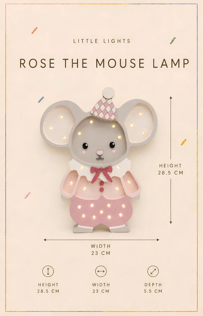 Little Lights Rose the Mouse | Cotton Pink