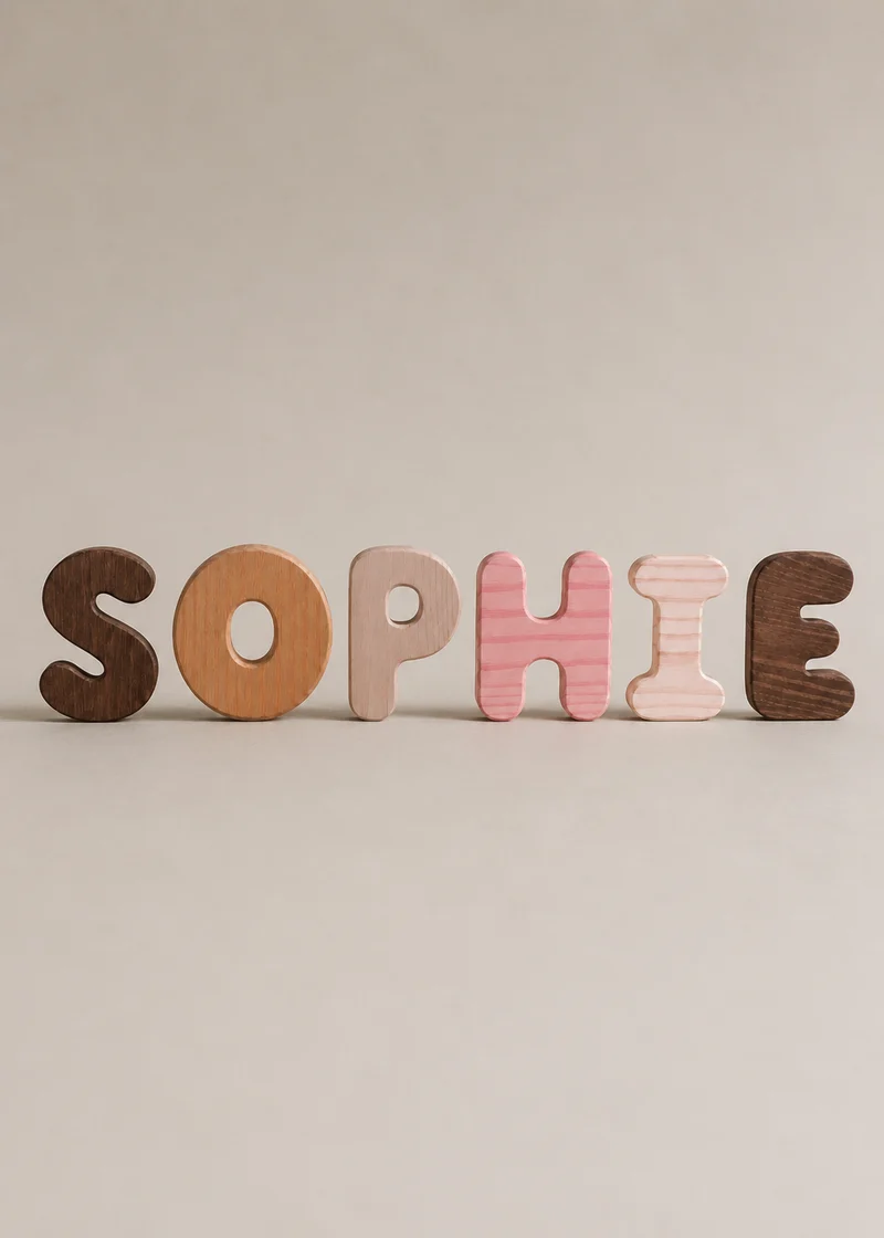 Wooden Bubble Letters | Create Your Own Name
