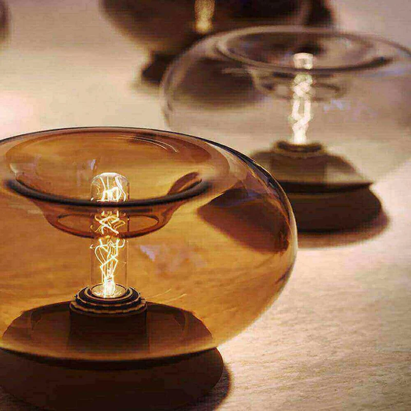 s.luce Cruet E27 Design Tischleuchte Glas mit Schalter