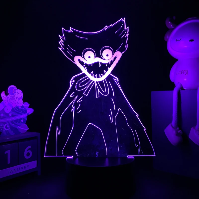 Huggy Wuggy LED-Lampe mit 3D Effekt